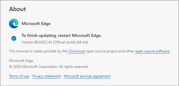 Updating Edge browser