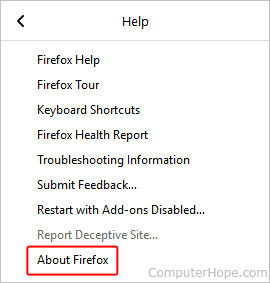 About selector in Firefox.